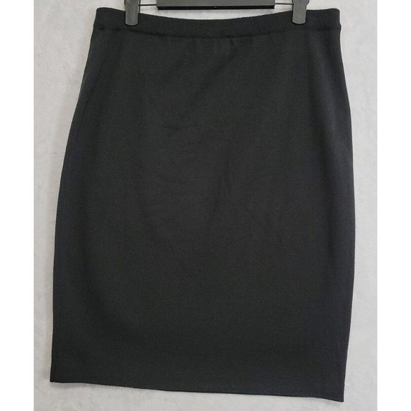 Evan Picone Dress Women's Wool Acrylic Blend Knit Pencil Skirt Size Medium Black - Picture 4 of 12